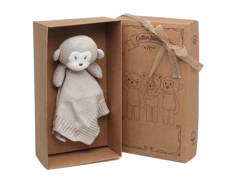 DOUDOU MONO KIOKIDS 25 CM MANTITA BEBÉ 