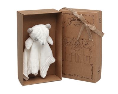 DOUDOU OSO PANDA BLANCO KIOKIDS 25 CM MANTITA BEBÉ 