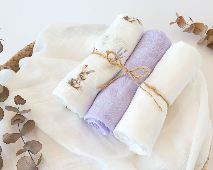 MUSELINAS LAVANDA HONEY KIOKIDS 3 UNIDADES MUSELINAS LAVANDA HONEY KIOKIDS 3 UNIDADES