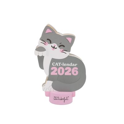 CALENDARIO GATO CON PEANA MR WONDERFUL 2026 CAT - LENDAR CALENDARIO GATO CON PEANA MR WONDERFUL 2026 CAT - LENDAR