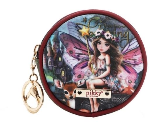 MONEDERO REDONDO NICOLE LEE FAIRY CON LLAVERO HADAS