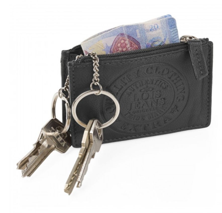 MONEDERO PORTAMONEDAS LOIS LEFROY NEGRO CON LLAVERO MONEDERO PORTAMONEDAS LOIS LEFROY NEGRO CON LLAVERO