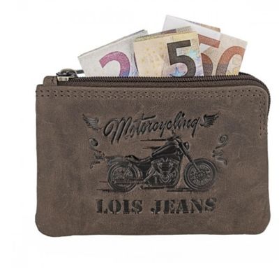 MONEDERO PORTAMONEDAS LOIS PIEL DUBBO marrón decorado MOTO MONEDERO PORTAMONEDAS LOIS PIEL DUBBO marrón decorado MOTO