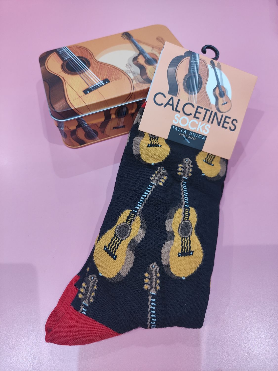 CALCETINES EN LATA GUITARRA ESPAÑOLA CALCETINES DIVERTIDOS CALCETINES EN LATA GUITARRA ESPAÑOLA CALCETINES DIVERTIDOS