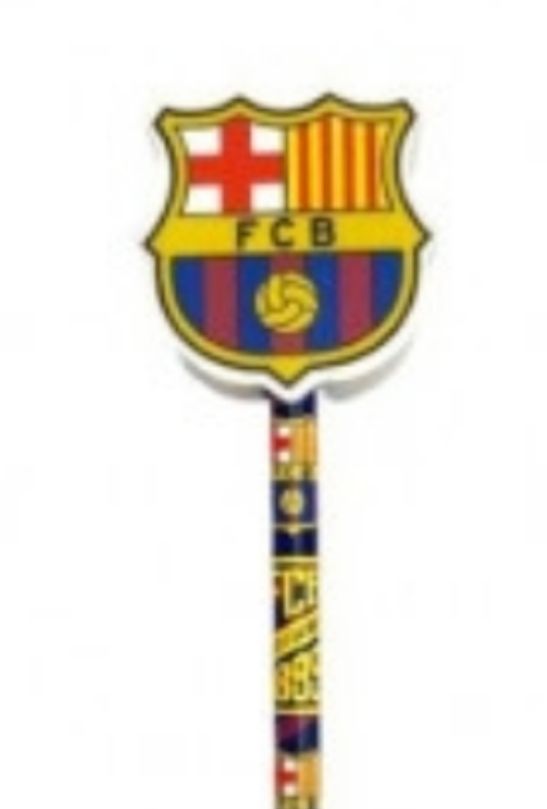 LÁPIZ BARÇA CON GOMA DE BORRAR FUTBOL CLUB BARCELONA 