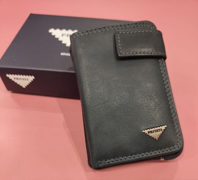 MINI BILLETERO TARJETERO PRIVATA AZUL 