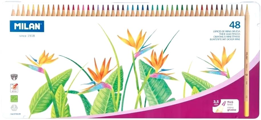 LÁPICES 48 COLORES MILAN CAJA METÁLICA BLACK FRIDAY LÁPICES 48 COLORES MILAN CAJA METÁLICA BLACK FRIDAY