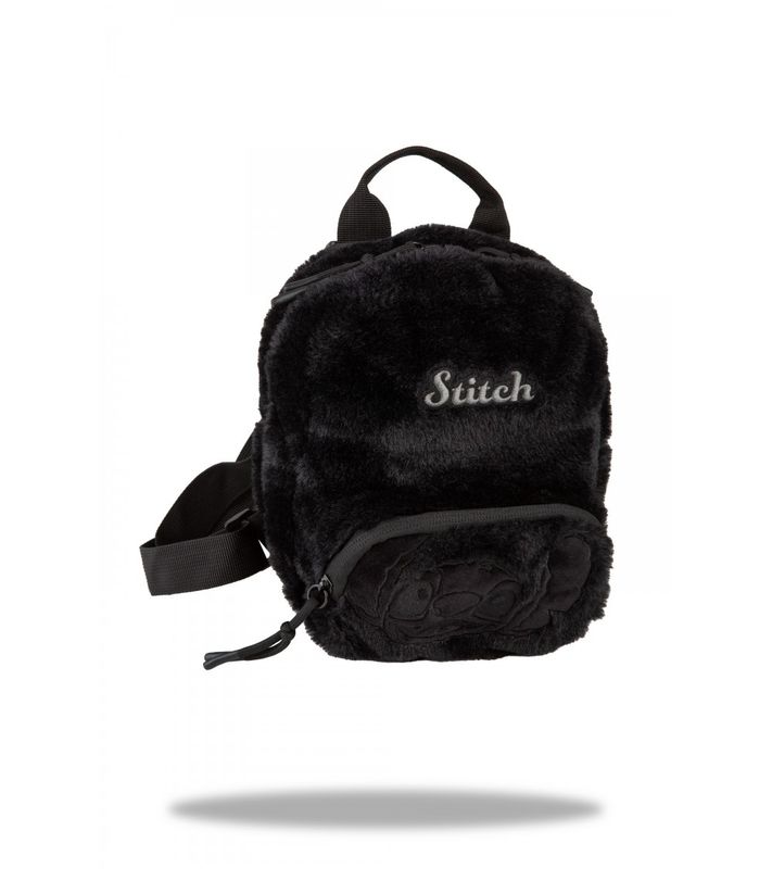 MOCHILA PELUCHE STITCH FLUFFY DE PASEO COOLPACK NEGRO 