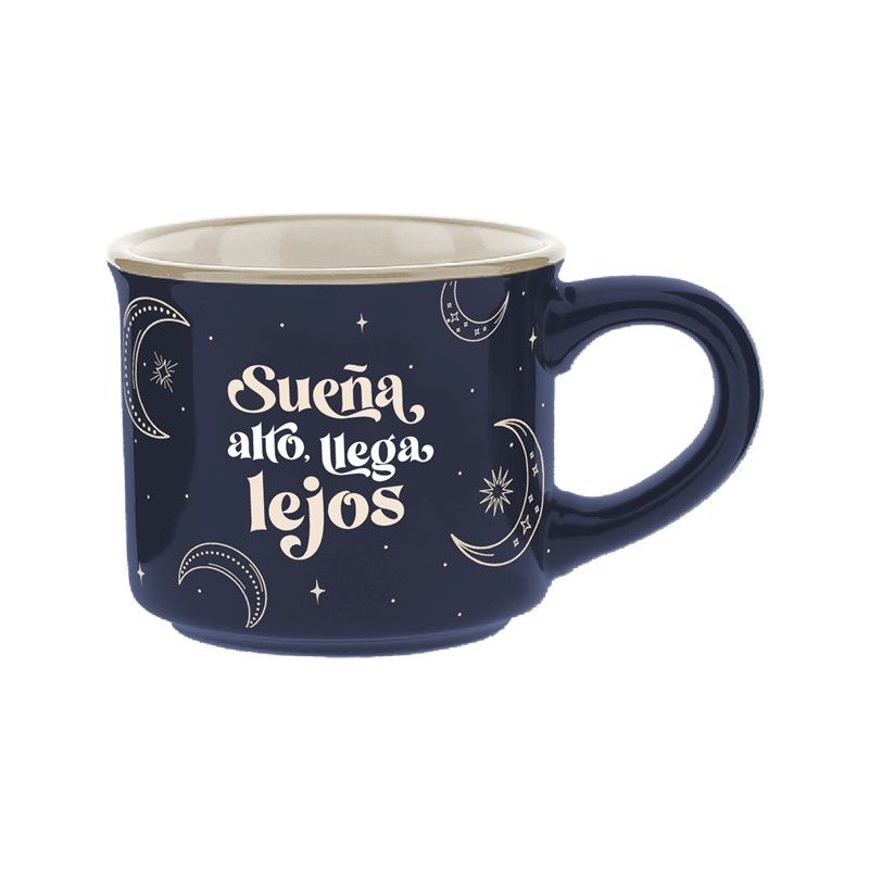 TAZA MINI CAFÉ LOVELY STORY SUEÑA ALTO LLEGA LEJOS 