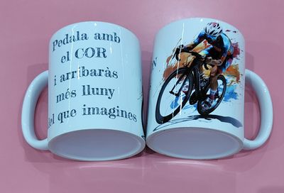 TASSA CICLISME PEDALA AMB EL COR.. EN CATALÀ 