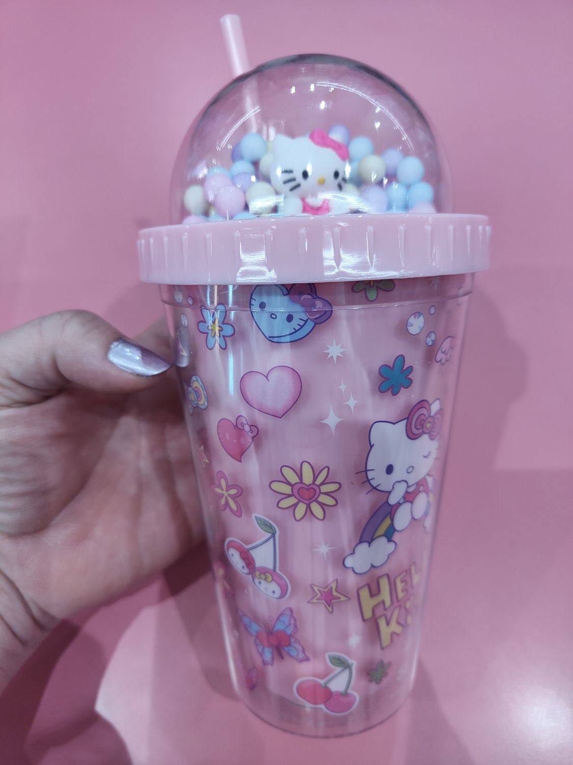VASO CON PAJITA HELLO KITTY COOLPACK VASO CON CAÑITA 