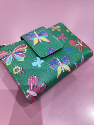 BILLETERO MUJER PEQUEÑO MARIPOSAS BELMONTE VERDE Rebajas 