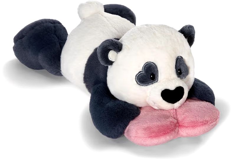 PELUCHE PANDA LOVE NICI 30 CM TUMBADO CON CORAZÓN ROMÁNTICO ENAMORADOS SAN VALENTÍN 