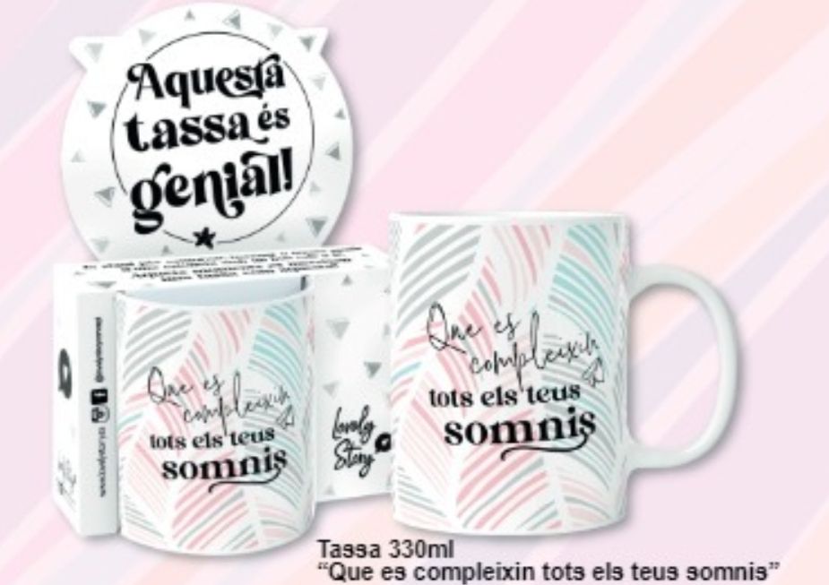 TASSA SOMNIS LOVELY STORY CATALÀ taza en catalán 