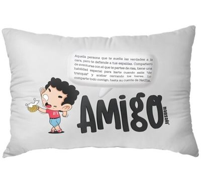 COJÍN AMISTAD AMIGO CON FRASES LOVELY STORY almohada REBAJAS 