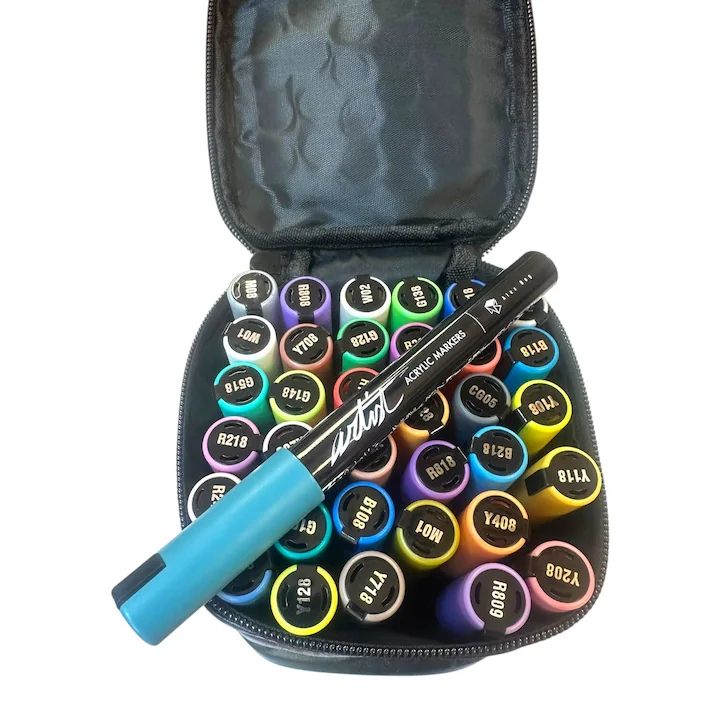 ROTULADORES ACRÍLICOS ALEX BOG 36 COLORES ESTUCHE MALETÍN REBAJAS 