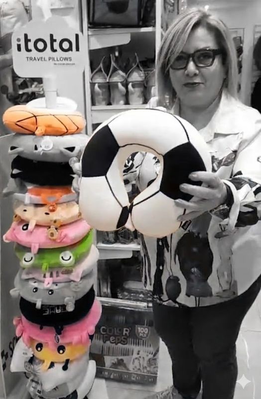 COJÍN CERVICAL FUTBOL I TOTAL ALMOHADA DE VIAJE BALÓN DE FOOTBALL 