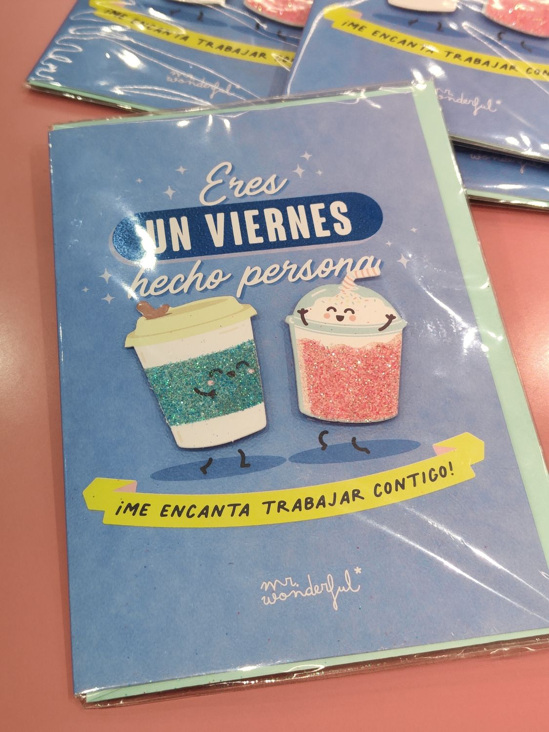 TARJETA POSTAL FELICITACIÓN AMISTAD MR WONDERFUL TARJETA POSTAL FELICITACIÓN AMISTAD MR WONDERFUL