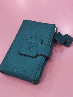 BILLETERO PEQUEÑO MUJER PANOT VERDE BELMONTE PIEL 