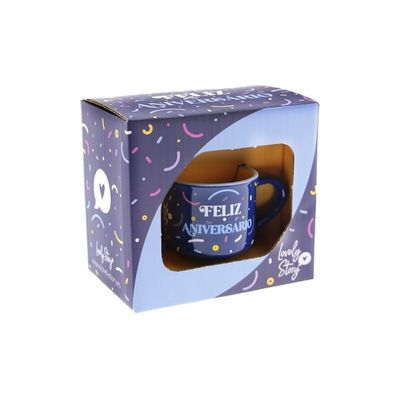 TAZA MINI FELIZ ANIVERSARIO - CUMPLEAÑOS 