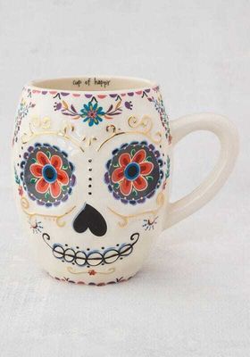 TAZA CALAVERA MEJICANA GRANDE NATURAL LIFE MUG CATRINA MEXICANA 