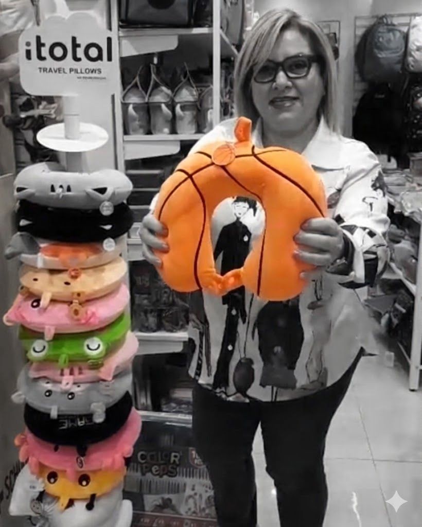 COJÍN CERVICAL BÁSQUET I TOTAL ALMOHADA DE VIAJE BALONCESTO 