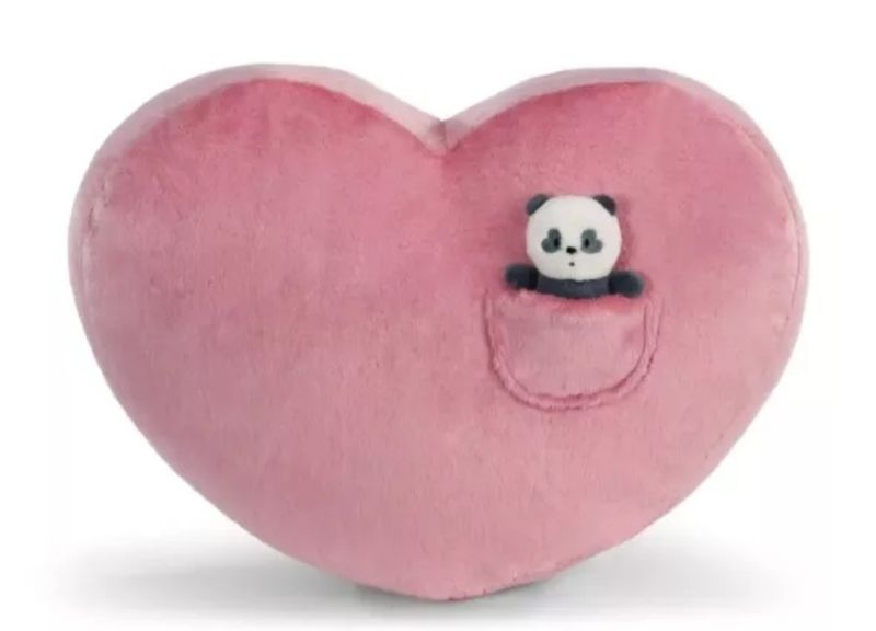 COJÍN CORAZÓN NICI CON PANDA LOVE EN EL BOLSILLO Romántico Enamorados San Valentín 