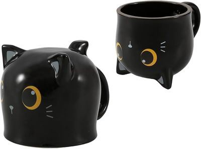 TAZA INVERTIDA GATO NEGRO FLIP I TOTAL UP & DOWN CAT LOVERS 