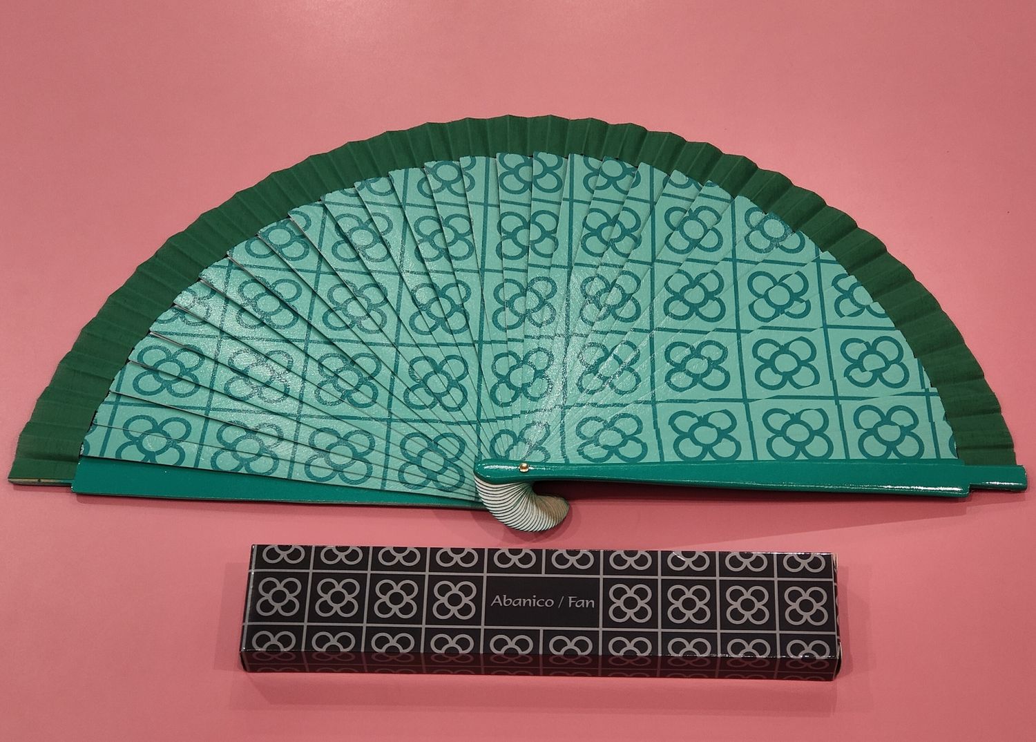 ABANICO MADERA PANOT VERDE 