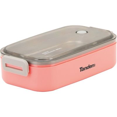 FIAMBRERA ACERO INOXIDABLE TANDEM LUNCH BOX porta alimentos con separador y cubiertos 