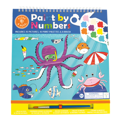 LIBRO COLOREAR OCEANO FLOSS & ROCK PAINT BY NUMBERS pintar por números océano mar 