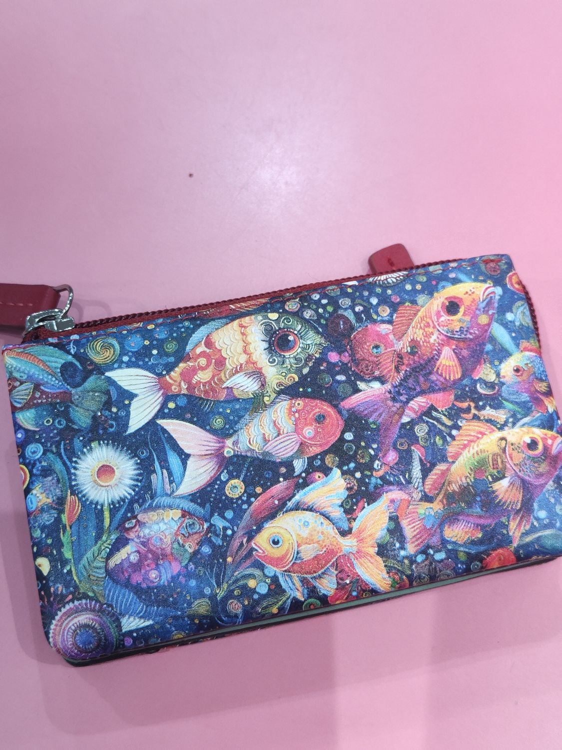MONEDERO TRIPLE PECES PORTAMONEDAS GRANDE PIEL BELMONTE MULTICOLOR MONEDERO TRIPLE PECES PORTAMONEDAS GRANDE PIEL BELMONTE MULTICOLOR