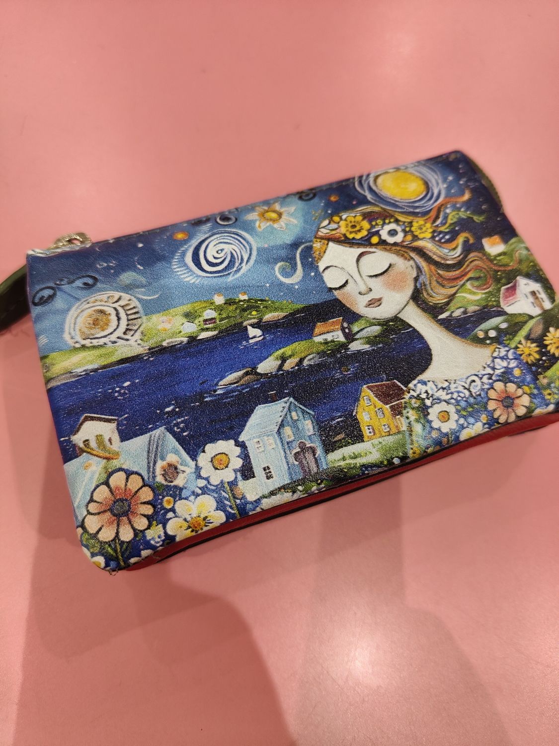 MONEDERO TRIPLE  PIEL BELMONTE MAR AZUL  