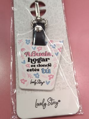 LLAVERO ABUELA LOVELY STORY EN MADERA DÍA DE LA MADRE 