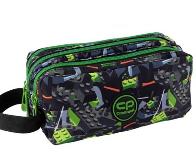 ESTUCHE PORTATODO TRIPLE PRIMUS COOLPACK KIDS FROM THE BLOCK TRES CREMALLERAS PIEZAS LEGO 