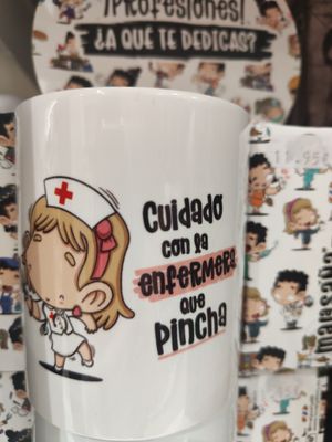 TAZA OFICIOS ENFERMERA AUXILIAR profesiones MALASAÑA TAZA OFICIOS ENFERMERA AUXILIAR profesiones MALASAÑA