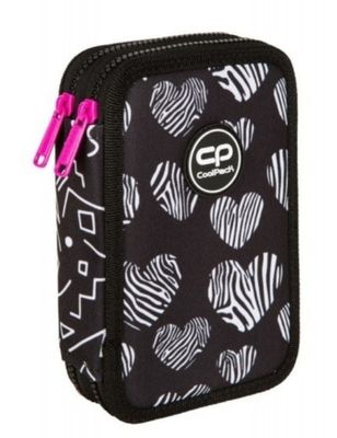 PLUMIER  ESTUCHE COOLPACK DOBLE CORAZÓN dos 2 cremalleras REBAJAS 