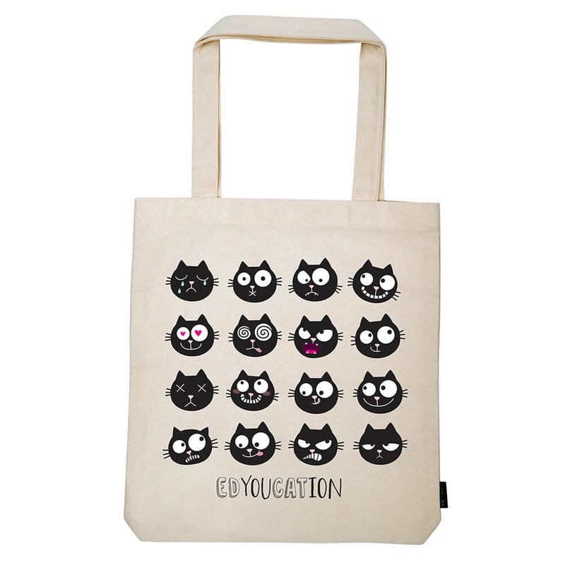 BOLSA COMPRA GATOS ED THE CAT ALGODÓN SHOPPING 