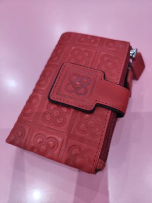 BILLETERO PEQUEÑO MUJER PANOT ROJO BELMONTE PIEL 