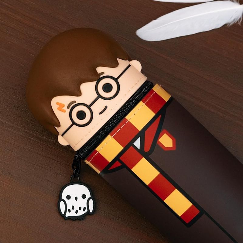 ESTUCHE SILICONA HARRY POTTER PORTALÁPICES EXTENSIBLE ESCOLAR 