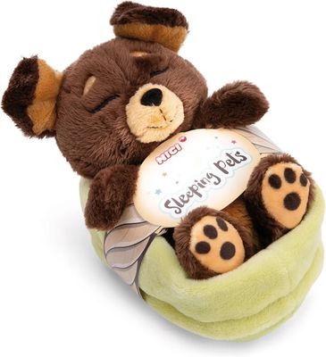 PERRO PELUCHE EN CESTA NICI PERRITO EN CANASTILLA 