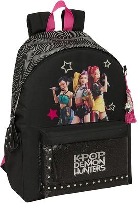 MOCHILA K-POP DEMON HUNTERS TAMAÑO CARPETA PORTÁTIL 14.1 MOCHILA K-POP DEMON HUNTERS TAMAÑO CARPETA PORTÁTIL 14.1"NEGRA
