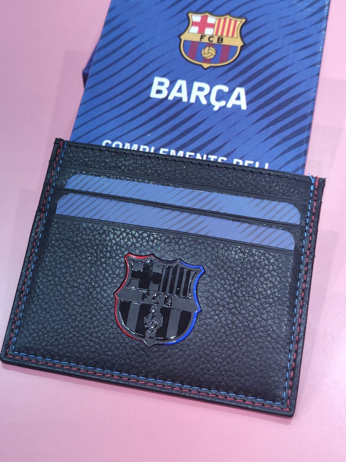 TARJETERO BARÇA PIEL CON ESCUDO TARJETERO BARÇA PIEL CON ESCUDO