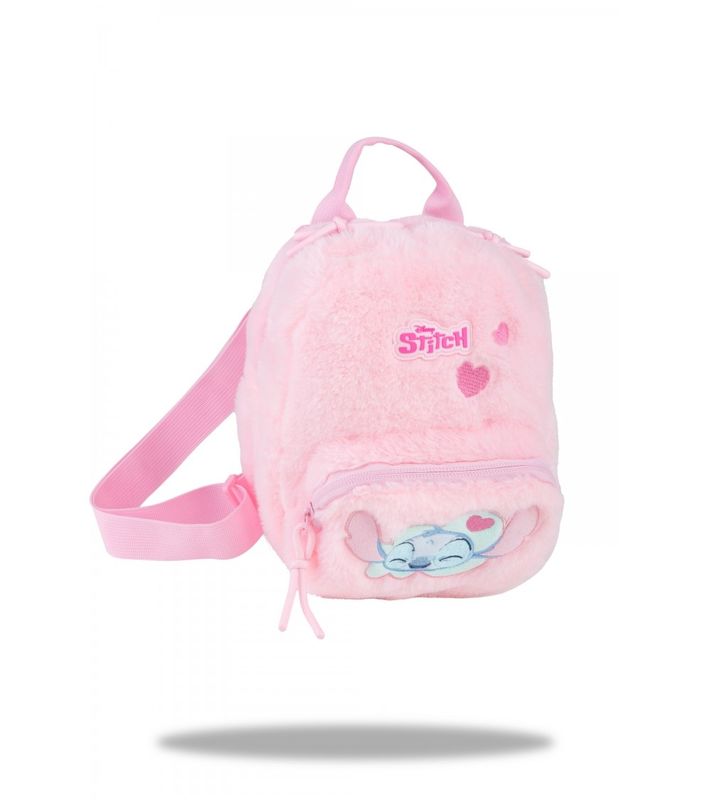 MOCHILA PELUCHE STITCH COOLPACK FLUFFY ROSA PINK DE PASEO 