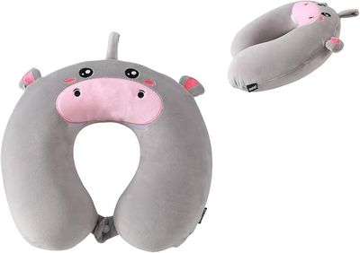 COJÍN CERVICAL HIPOPÓTAMO I TOTAL ALMOHADA DE VIAJE 