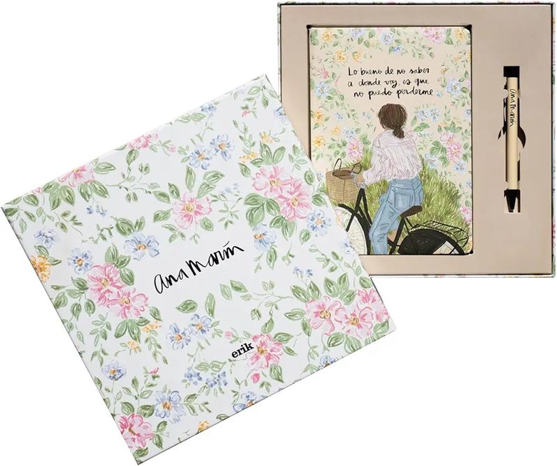 CUADERNO PREMIUM FRASES ANA MARÍN CON BOLÍGRAFO 
