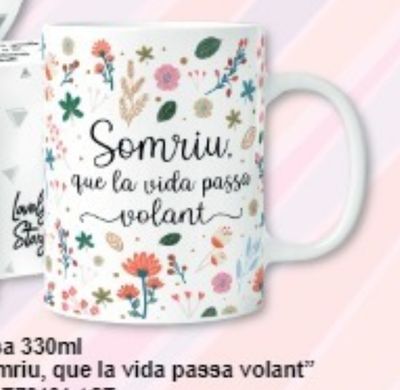 TASSA SOMRIU QUE LA VIDA PASSA VOLANT MUG CATALÀ 