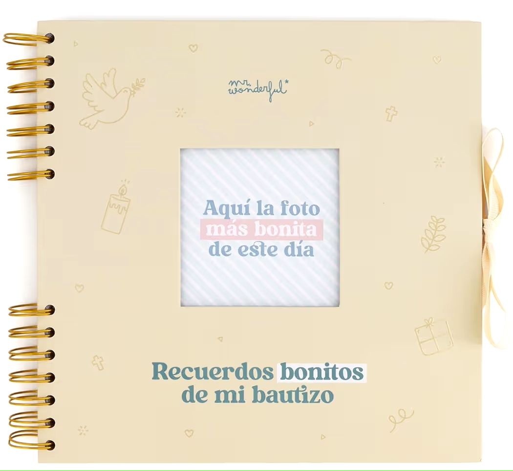 ÁLBUM DE FOTOS MR WONDERFUL BAUTIZO NACIMIENTO BEBÉ 