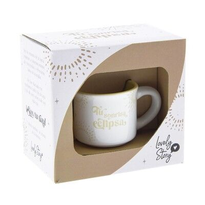 TAZA MINI CAFÉ LOVELY STORY FRASES POSITIVAS - TU SONRISA ECLIPSA MINI MUG