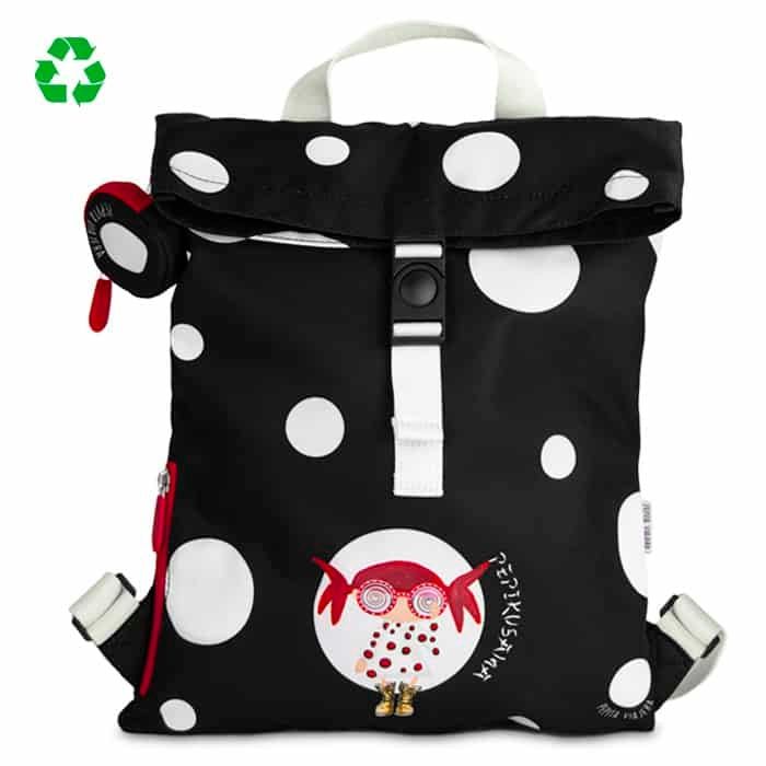 MOCHILA PLANA PEPITA VIAJERA PEPIKUSAMA JAPÓN TAMAÑO GRANDE MOCHILA PLANA PEPITA VIAJERA PEPIKUSAMA JAPÓN TAMAÑO GRANDE